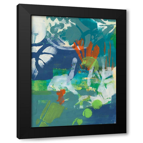 Tropical Graphics I Black Modern Wood Framed Art Print with Double Matting by Combs, Joyce