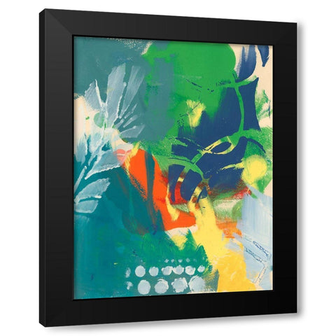 Tropical Graphics II Black Modern Wood Framed Art Print by Combs, Joyce