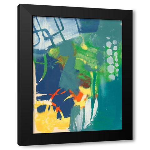 Tropical Graphics III Black Modern Wood Framed Art Print with Double Matting by Combs, Joyce