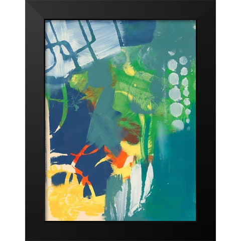 Tropical Graphics III Black Modern Wood Framed Art Print by Combs, Joyce