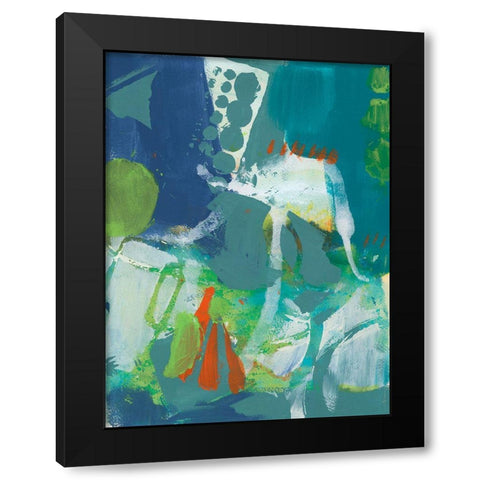 Tropical Graphics IV Black Modern Wood Framed Art Print by Combs, Joyce
