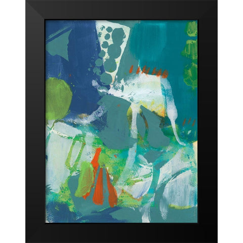 Tropical Graphics IV Black Modern Wood Framed Art Print by Combs, Joyce
