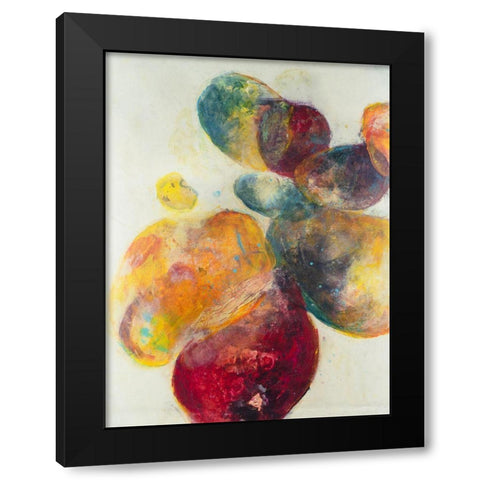 Earthy Fragments II Black Modern Wood Framed Art Print by Combs, Joyce