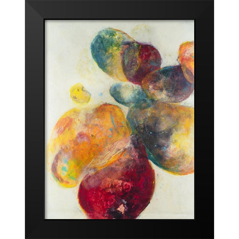 Earthy Fragments II Black Modern Wood Framed Art Print by Combs, Joyce