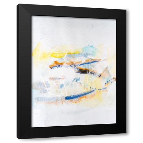 Spacial I Black Modern Wood Framed Art Print with Double Matting by Combs, Joyce