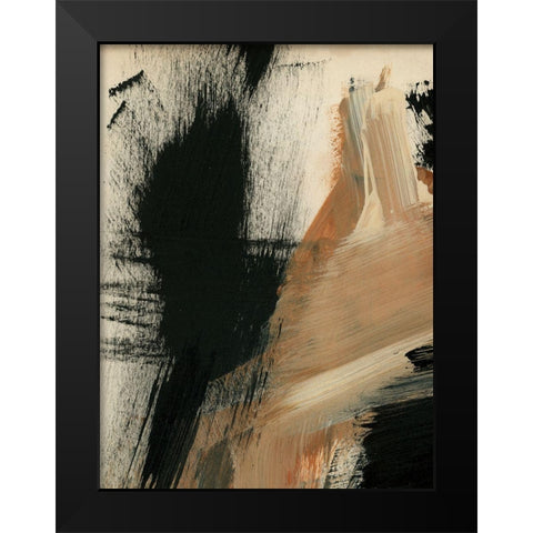 Baked Paintstrokes I Black Modern Wood Framed Art Print by Parker, Jennifer Paxton