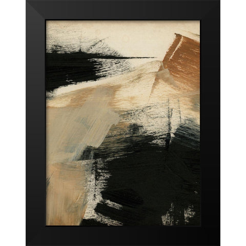 Baked Paintstrokes III Black Modern Wood Framed Art Print by Parker, Jennifer Paxton