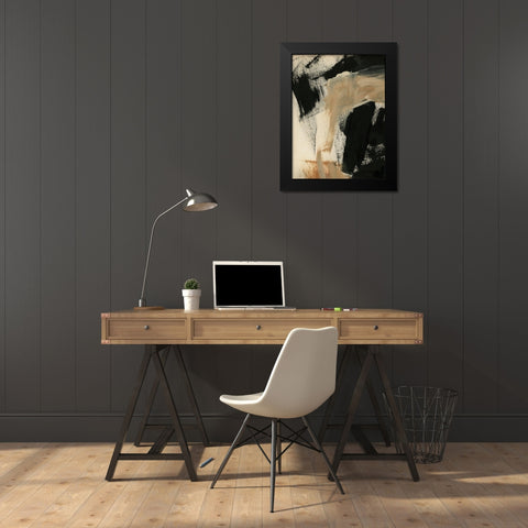 Baked Paintstrokes IV Black Modern Wood Framed Art Print by Parker, Jennifer Paxton