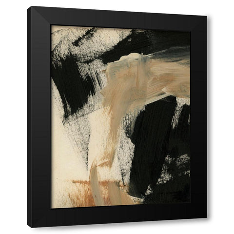Baked Paintstrokes IV Black Modern Wood Framed Art Print with Double Matting by Parker, Jennifer Paxton