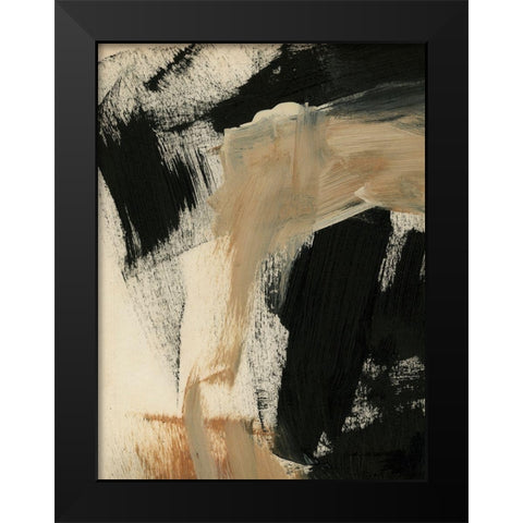 Baked Paintstrokes IV Black Modern Wood Framed Art Print by Parker, Jennifer Paxton