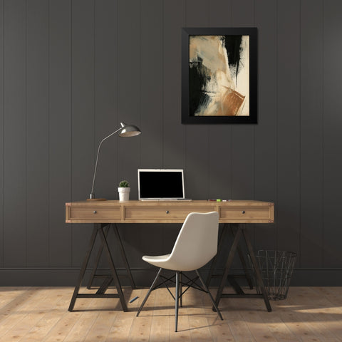 Baked Paintstrokes V Black Modern Wood Framed Art Print by Parker, Jennifer Paxton