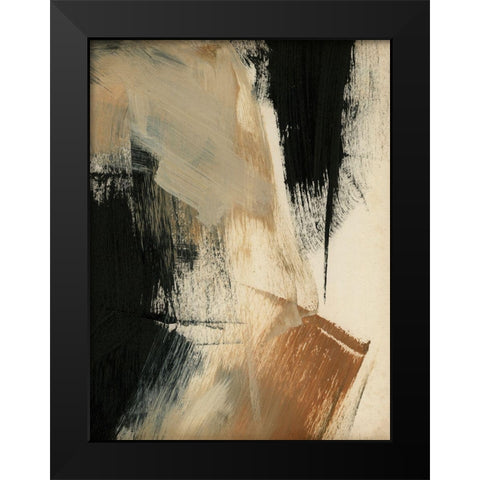 Baked Paintstrokes V Black Modern Wood Framed Art Print by Parker, Jennifer Paxton
