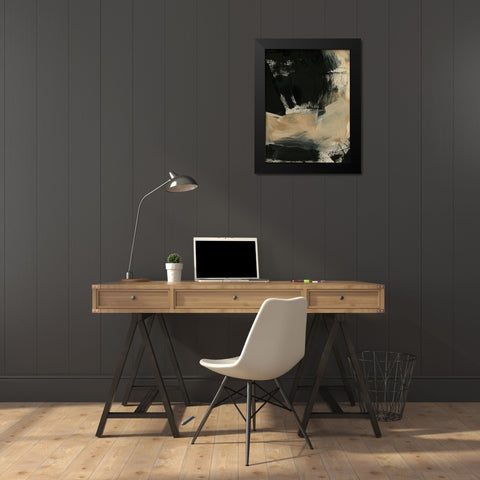 Baked Paintstrokes VI Black Modern Wood Framed Art Print by Parker, Jennifer Paxton