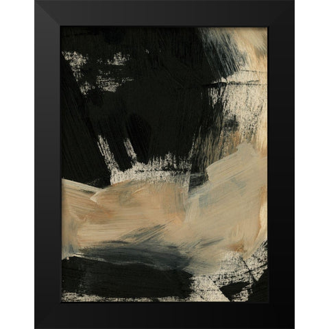 Baked Paintstrokes VI Black Modern Wood Framed Art Print by Parker, Jennifer Paxton