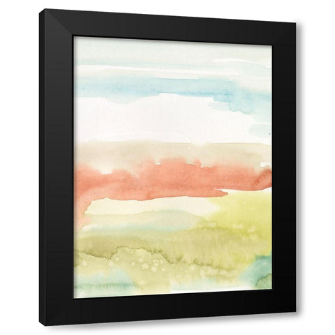 Blushing Sunrise II Black Modern Wood Framed Art Print by Longley, Alicia