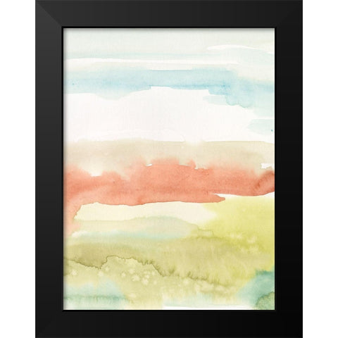 Blushing Sunrise II Black Modern Wood Framed Art Print by Longley, Alicia