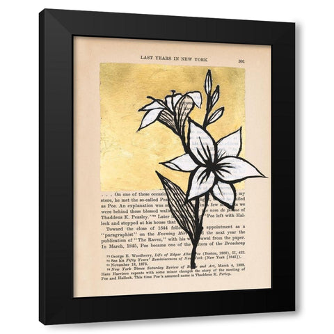 Floral Diary I Black Modern Wood Framed Art Print with Double Matting by Lam, Vanna