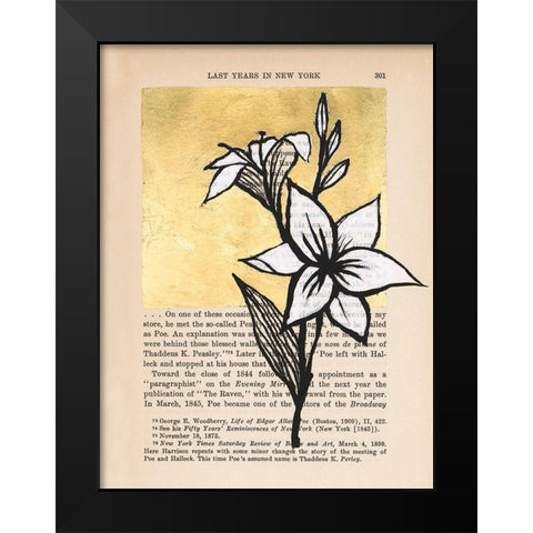 Floral Diary I Black Modern Wood Framed Art Print by Lam, Vanna