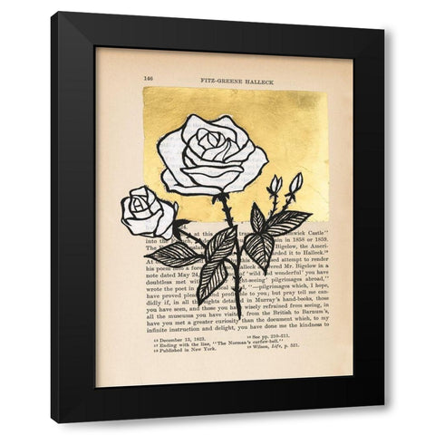 Floral Diary II Black Modern Wood Framed Art Print with Double Matting by Lam, Vanna