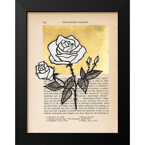 Floral Diary II Black Modern Wood Framed Art Print by Lam, Vanna