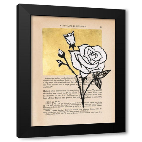 Floral Diary III Black Modern Wood Framed Art Print with Double Matting by Lam, Vanna