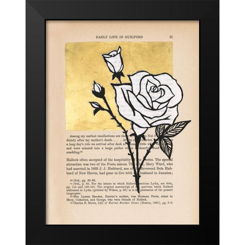 Floral Diary III Black Modern Wood Framed Art Print by Lam, Vanna