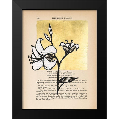 Floral Diary IV Black Modern Wood Framed Art Print by Lam, Vanna