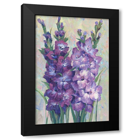 Gladiolas Blooming II Black Modern Wood Framed Art Print by OToole, Tim