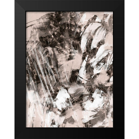 Blush Blackboard I Black Modern Wood Framed Art Print by Vess, June Erica