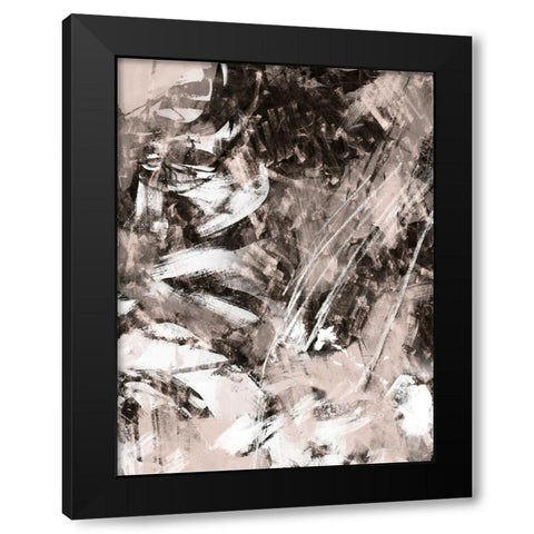 Blush Blackboard II Black Modern Wood Framed Art Print by Vess, June Erica