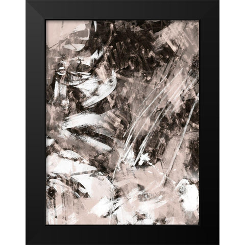 Blush Blackboard II Black Modern Wood Framed Art Print by Vess, June Erica