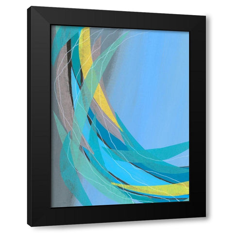 Circulating Flow I Black Modern Wood Framed Art Print by Moore, Regina