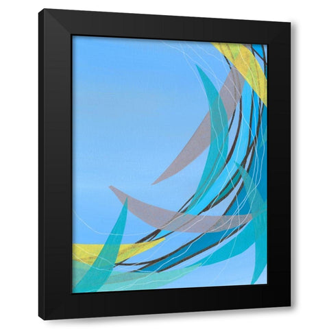 Circulating Flow II Black Modern Wood Framed Art Print with Double Matting by Moore, Regina