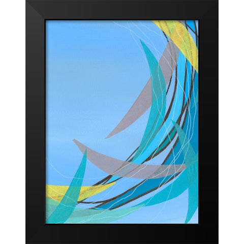 Circulating Flow II Black Modern Wood Framed Art Print by Moore, Regina