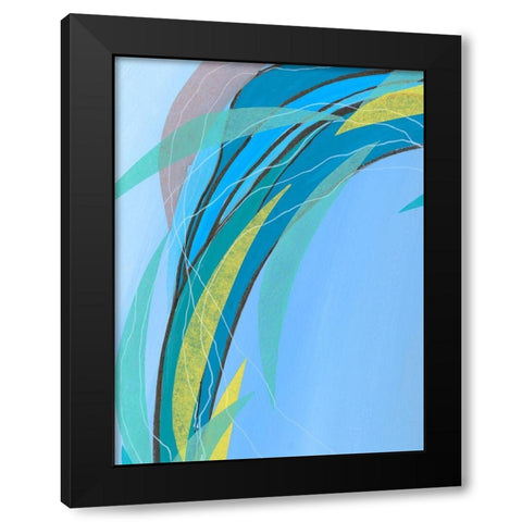 Circulating Flow III Black Modern Wood Framed Art Print by Moore, Regina