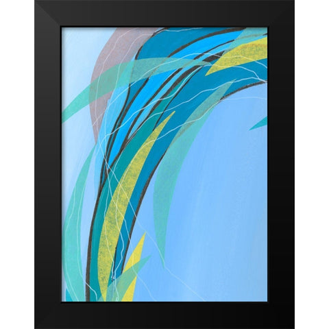 Circulating Flow III Black Modern Wood Framed Art Print by Moore, Regina
