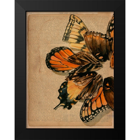 Winged Wreath II Black Modern Wood Framed Art Print by Parker, Jennifer Paxton