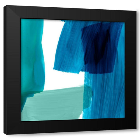 Seastrokes II Black Modern Wood Framed Art Print with Double Matting by Borges, Victoria