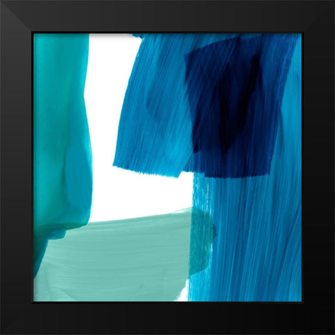 Seastrokes II Black Modern Wood Framed Art Print by Borges, Victoria