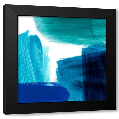 Seastrokes IV Black Modern Wood Framed Art Print by Borges, Victoria
