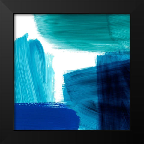 Seastrokes IV Black Modern Wood Framed Art Print by Borges, Victoria