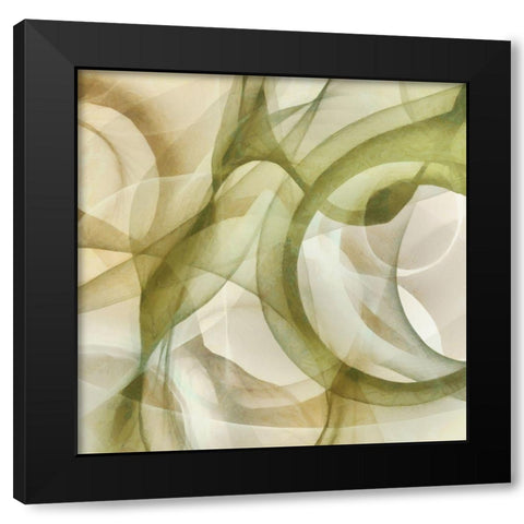 Abstract Thought I Black Modern Wood Framed Art Print with Double Matting by Saunders, Alonzo