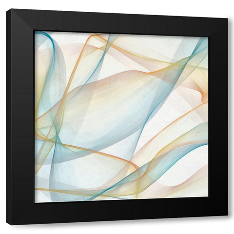 Curves and Waves I Black Modern Wood Framed Art Print by Saunders, Alonzo