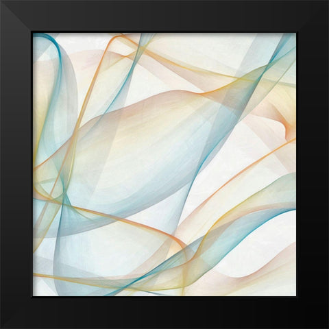 Curves and Waves I Black Modern Wood Framed Art Print by Saunders, Alonzo