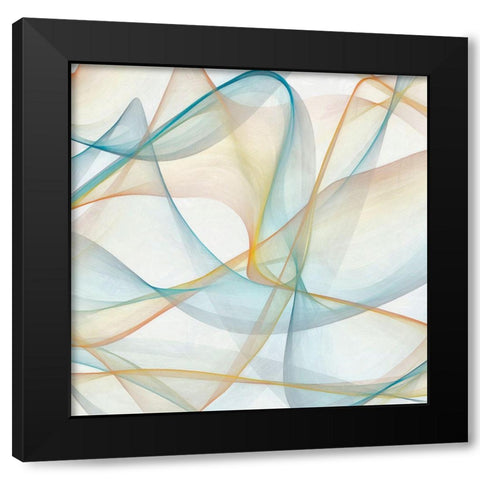 Curves and Waves II Black Modern Wood Framed Art Print by Saunders, Alonzo