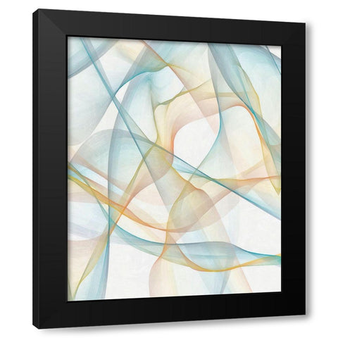 Curves and Waves III Black Modern Wood Framed Art Print by Saunders, Alonzo
