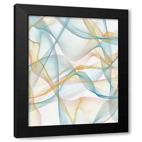Curves and Waves IV Black Modern Wood Framed Art Print with Double Matting by Saunders, Alonzo
