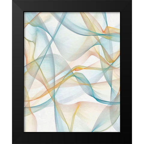 Curves and Waves IV Black Modern Wood Framed Art Print by Saunders, Alonzo