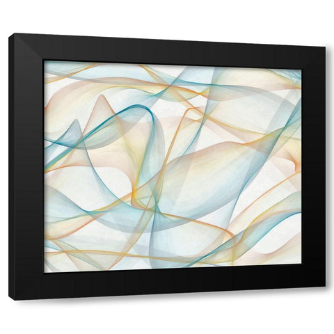 Curves and Waves V Black Modern Wood Framed Art Print with Double Matting by Saunders, Alonzo