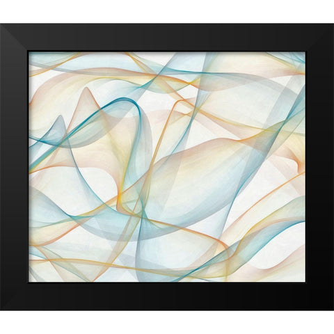 Curves and Waves V Black Modern Wood Framed Art Print by Saunders, Alonzo